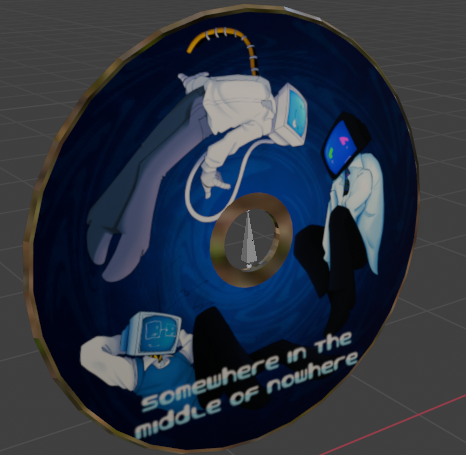 3d model mockup of the somewhere in the middle of nowhere cd that has yet to be released